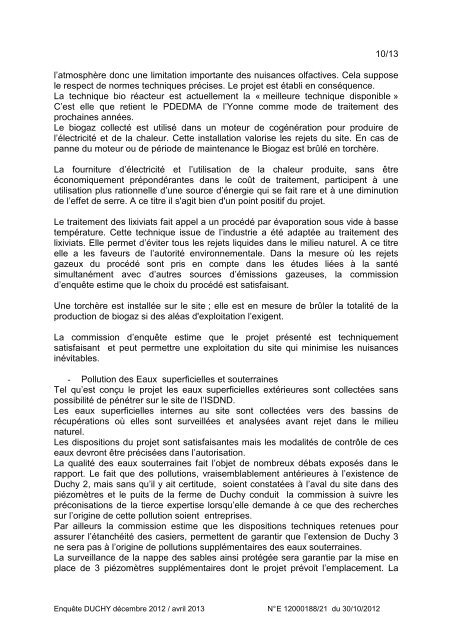 COVED Conclusions CE - 0,09 Mb - PrÃ©fecture de l'Yonne