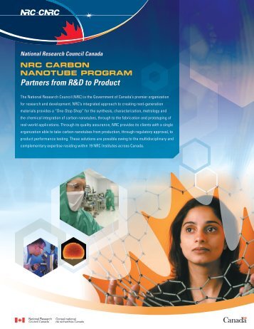 Partners from R&D to Product - National Research Council Canada