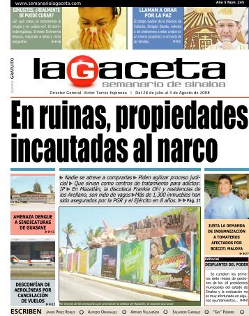 ESCRIBEN JAVIER PéREZ ROBLES - SEMANARIO LA GACETA