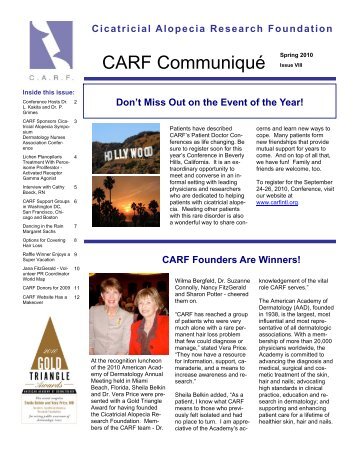 CARF on the Move - Cicatricial Alopecia Research Foundation