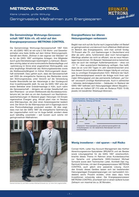 METRONA CONTROL Geringinvestive ... - BRUNATA HÃƒÂ¼rth