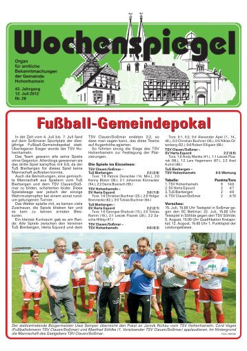 Ausgabe 28/2012 - in der Gemeinde Hohenhameln