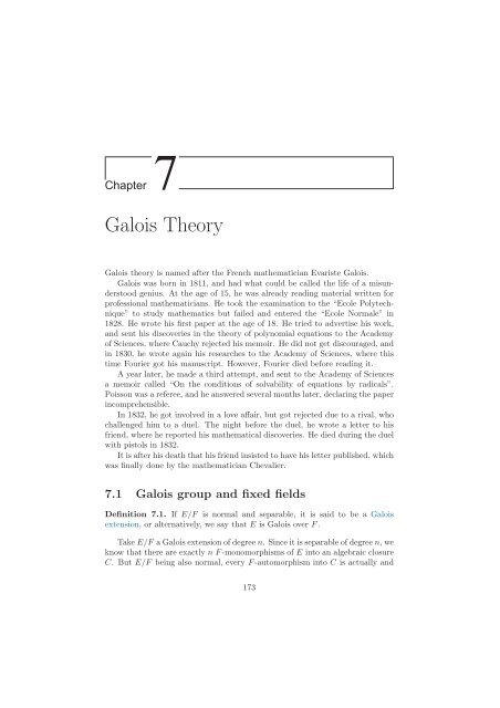 Galois Theory