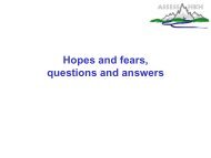 Hopes and fears, questions and answers - ASSESS-HKH