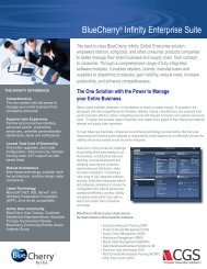 BlueCherryÂ® Infinity Enterprise Suite - Computer Generated Solutions