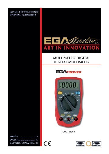 MULTÃMETRO DIGITAL DIGITAL MULTIMETER - Ega Master