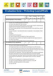 Evaluation form â Writeshop Learn4Work