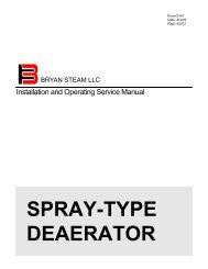 SPRAY-TYPE DEAERATOR - Bryan Boilers