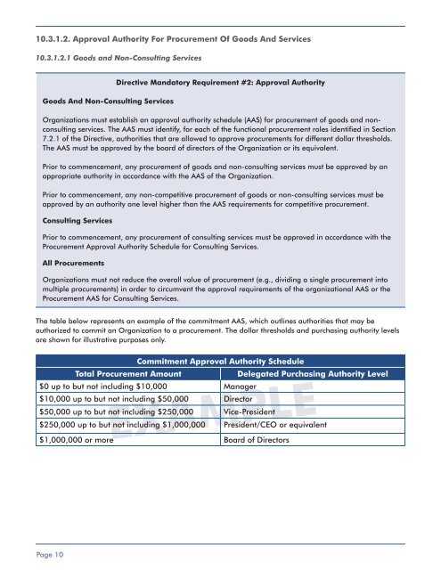 BPS Procurement Directive Implementation Guidebook