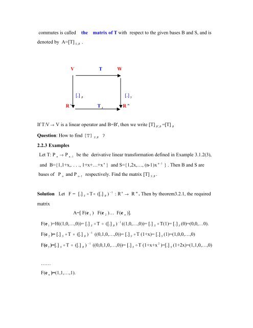 Chapter 3 Linear transformations