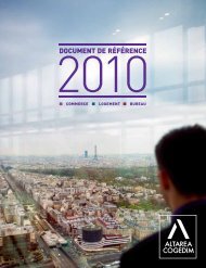 Document de rÃ©fÃ©rence 2010 comprenant le ... - Altarea Cogedim