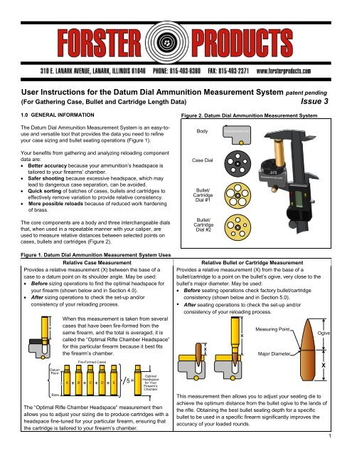 Datum Dial - Forster Products