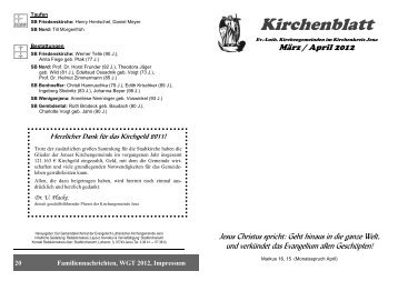 Jubelkonfirmation 2012 - Evangelisch-Lutherischer Kirchkreis Jena