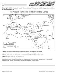 Geography Skills: Analyze the maps in âSetting the Stage.â Then ...