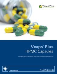 VcapsÂ® Plus Capsules Brochure - Capsugel