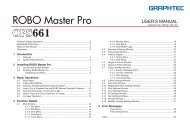 ROBO Master Pro USER'S MANUAL - Graphtec Corporation