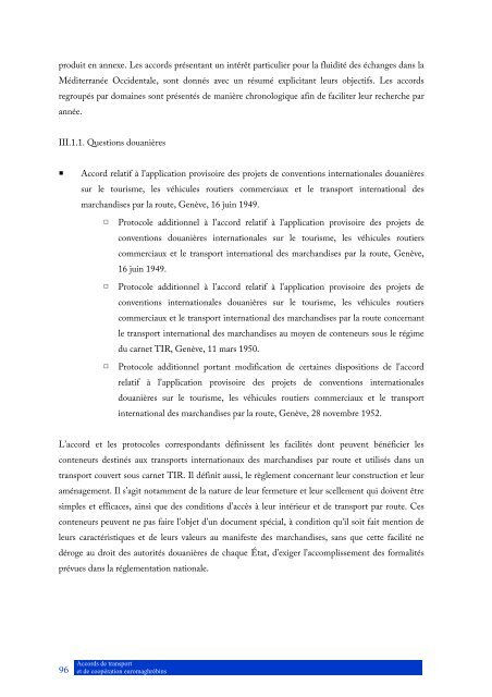 inventaire des accords de transport et de coopÃ©ration ... - cetmo