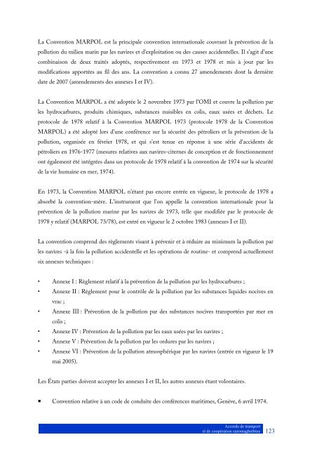 inventaire des accords de transport et de coopÃ©ration ... - cetmo