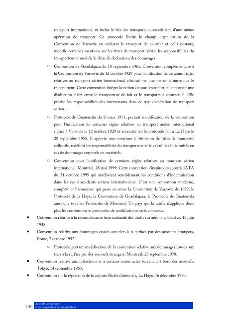 inventaire des accords de transport et de coopÃ©ration ... - cetmo