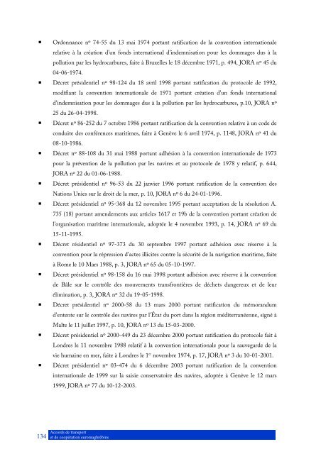 inventaire des accords de transport et de coopÃ©ration ... - cetmo