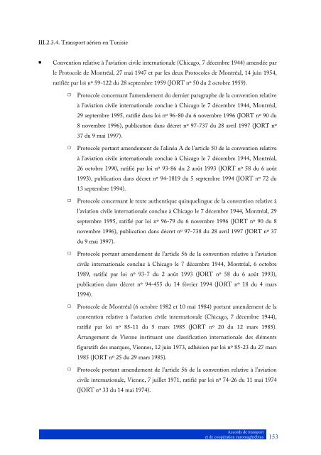 inventaire des accords de transport et de coopÃ©ration ... - cetmo