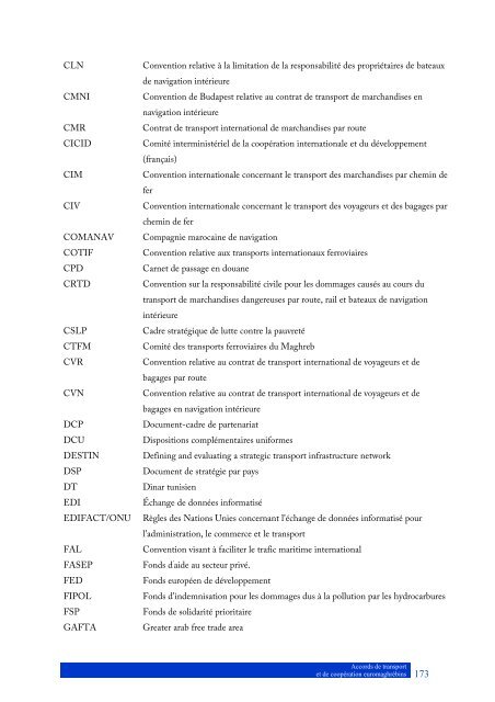 inventaire des accords de transport et de coopÃ©ration ... - cetmo