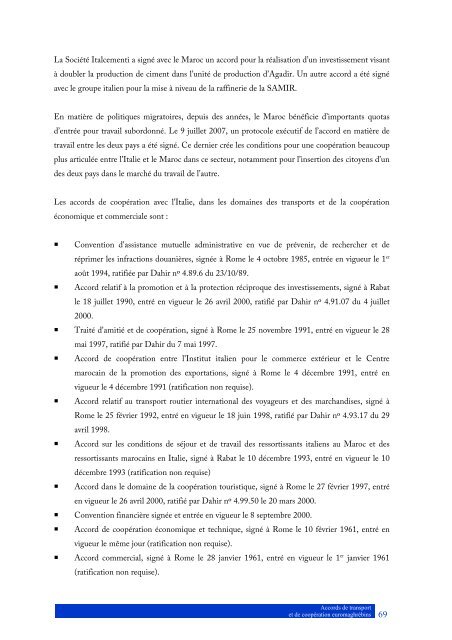 inventaire des accords de transport et de coopÃ©ration ... - cetmo