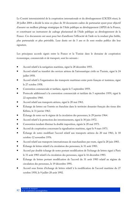 inventaire des accords de transport et de coopÃ©ration ... - cetmo