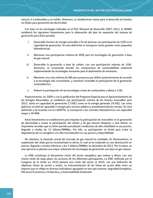 Prospectiva del Sector ElÃ©ctrico 2012-2026 - AÃ±o Internacional de la ...