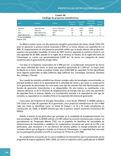 Prospectiva del Sector ElÃ©ctrico 2012-2026 - AÃ±o Internacional de la ...