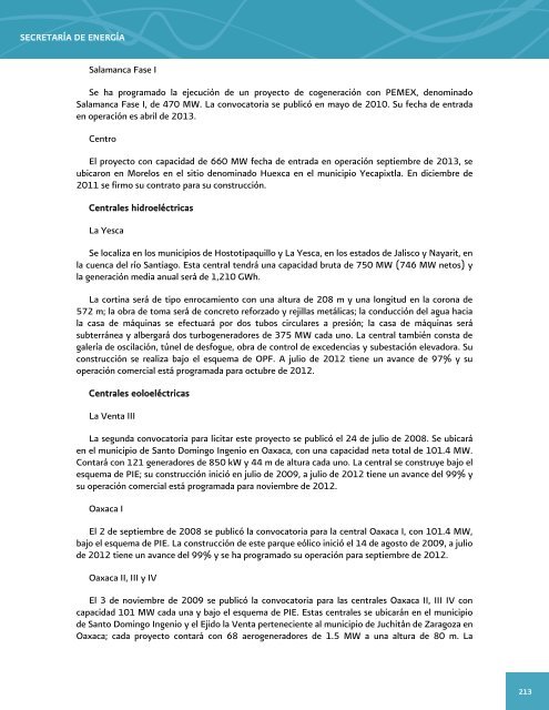 Prospectiva del Sector ElÃ©ctrico 2012-2026 - AÃ±o Internacional de la ...