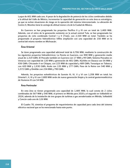 Prospectiva del Sector ElÃ©ctrico 2012-2026 - AÃ±o Internacional de la ...