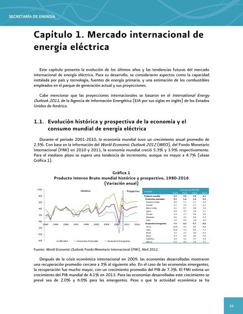 Prospectiva del Sector ElÃ©ctrico 2012-2026 - AÃ±o Internacional de la ...