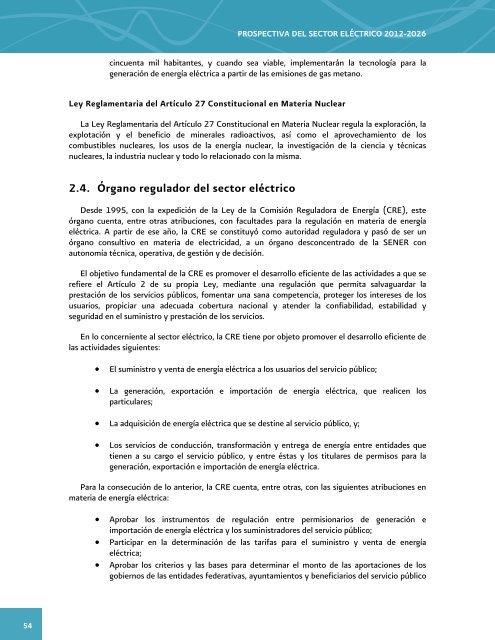 Prospectiva del Sector ElÃ©ctrico 2012-2026 - AÃ±o Internacional de la ...