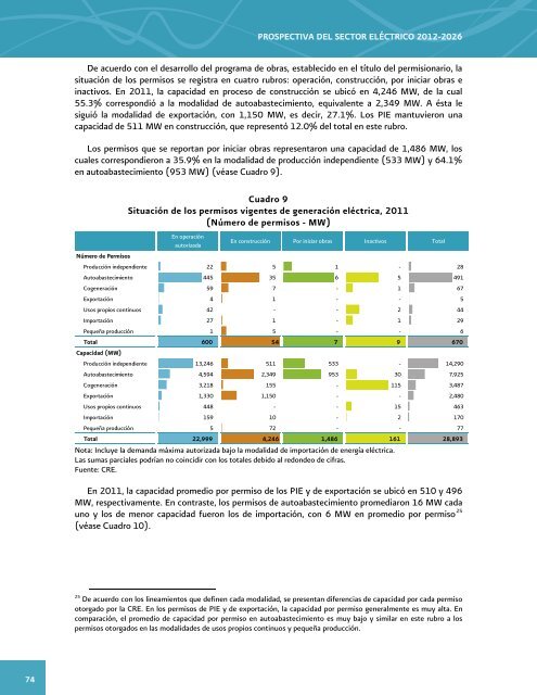 Prospectiva del Sector ElÃ©ctrico 2012-2026 - AÃ±o Internacional de la ...