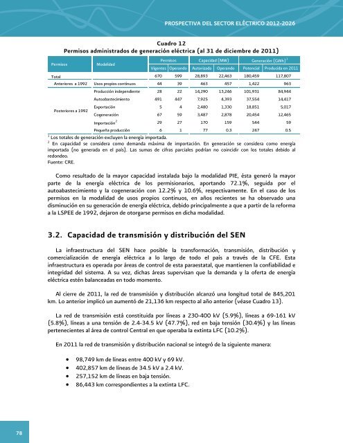 Prospectiva del Sector ElÃ©ctrico 2012-2026 - AÃ±o Internacional de la ...