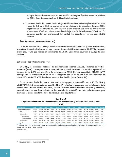 Prospectiva del Sector ElÃ©ctrico 2012-2026 - AÃ±o Internacional de la ...