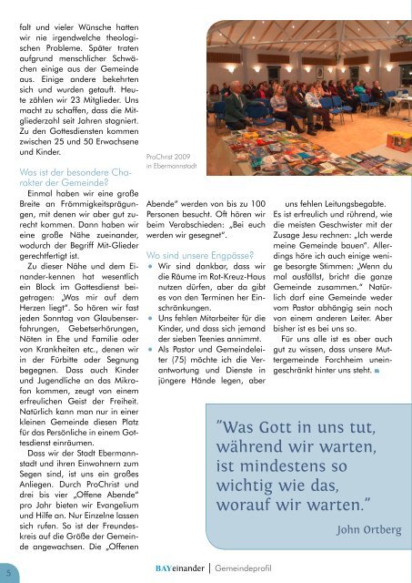 BAYeinander 10-2011.pdf - Baptisten Bayern