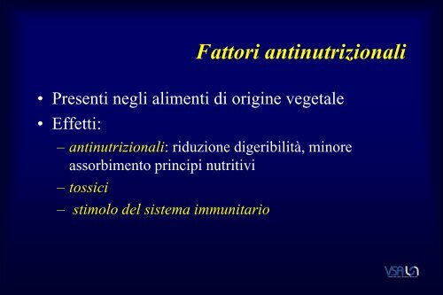 Fattori antinutrizionali