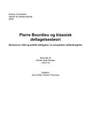 Pierre Bourdieu og klassisk deltagelsesteori - Aarhus Universitet