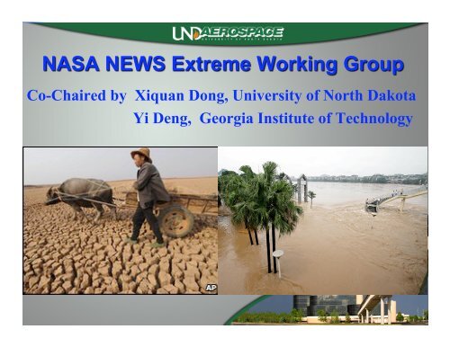 Extremes WG Update - NEWS (The NASA Energy and Water cycle ...