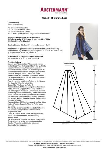 Austermann Modell 141 D-Weste Murano Lace - kramers-wollversand