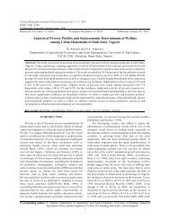 Analysis of Poverty Profiles and Socioeconomic Determinants of ...