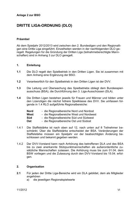 dritte liga-ordnung (dlo) - Deutscher Volleyball-Verband