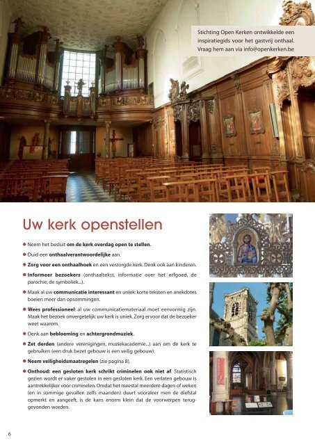 Brochure over de Stichting - Open kerken