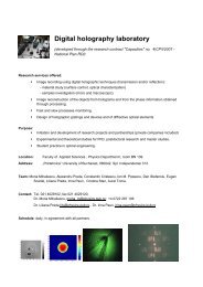 Digital holography laboratory