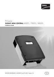 SUNNY MINI CENTRAL 6000TL / 7000TL / 8000TL ... - Energy Matters