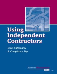 Using Independent Contractors Using Independent Contractors