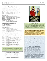 Dear Parish Family: - Saint Basil The Great