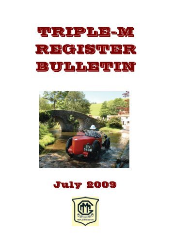 MG July Bulletin no.50 - The Triple-M Register